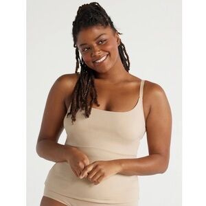 JOYSPUN STRETCH SHAPEWEAR CAMI TUMMY CONTROL MEDIUM SUPPORT Beige Tan XXXL